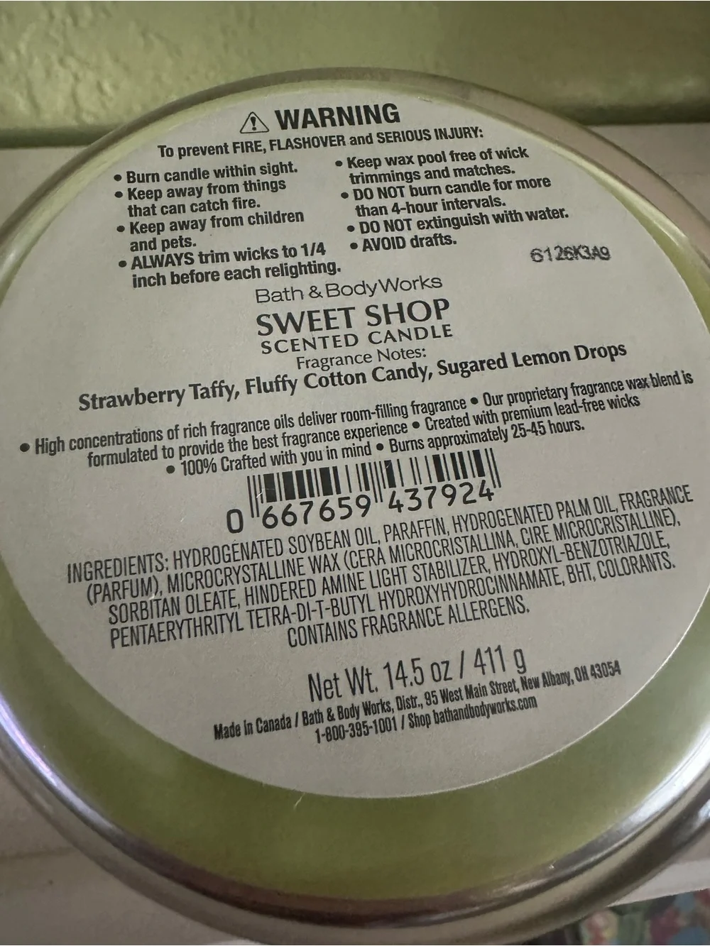 Bath & Body Works Sweet Shop Candle Trio-Tone Yellow Pink Purple X2